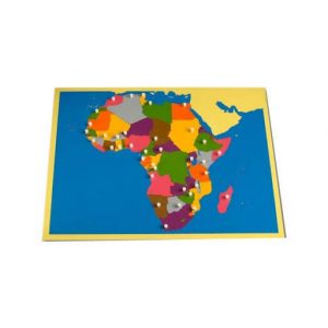 Giáo cụ Montessori 3 - 6 tuổi lĩnh vực địa lý ghép hình bản đồ Châu Phi