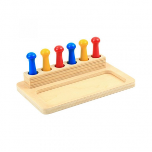 Gam Montessori - Hộp hình trụ ba màu hỗ trợ kích thích thị giác cho trẻ từ 0 -3 tuổi